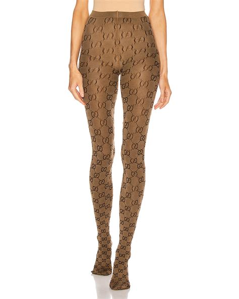 beige and brown gucci tights